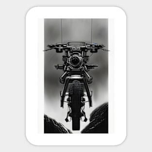 Moto chopper from the future №0003 Sticker